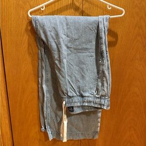 GAP Striped High waisted wide leg pants